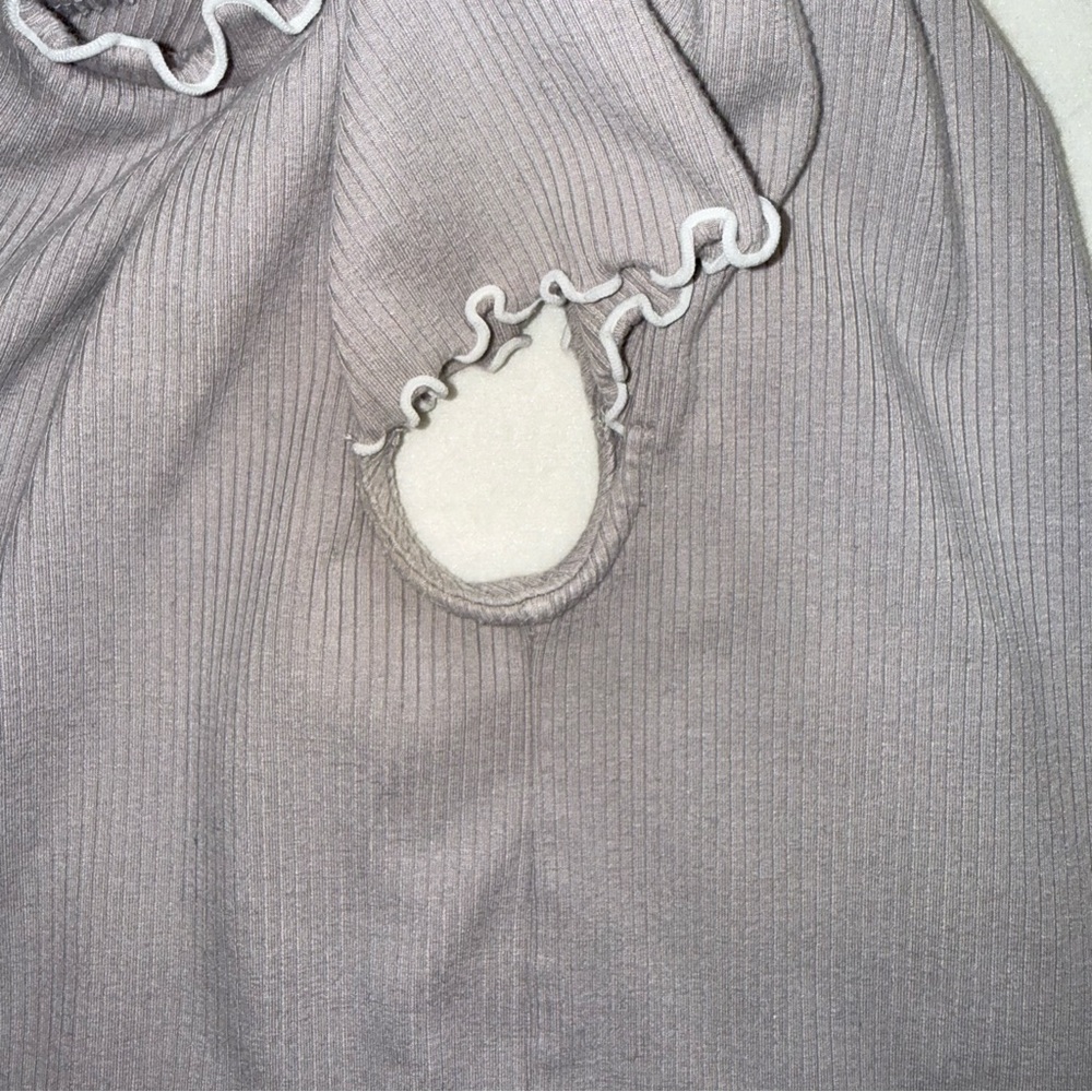 Sunday Best Ribbed Lettuce Trim Tee (XS) - Picture 4 of 6